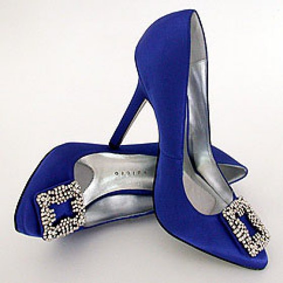scarpe da sposa tema matrimonio blu
