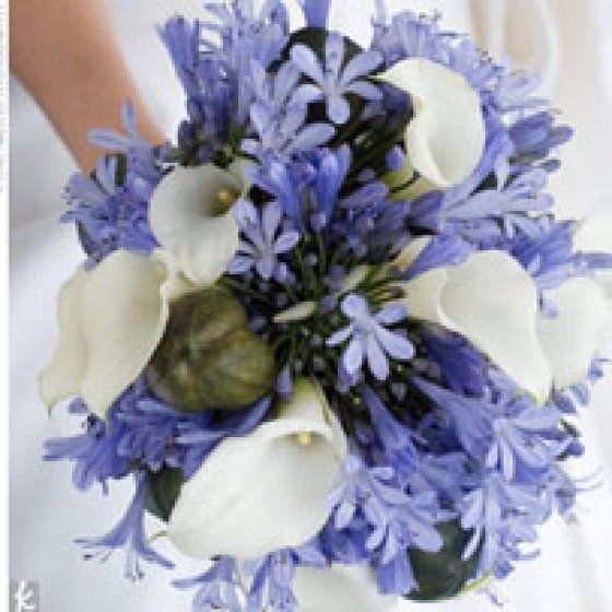 bouquet tema matrimonio in blu