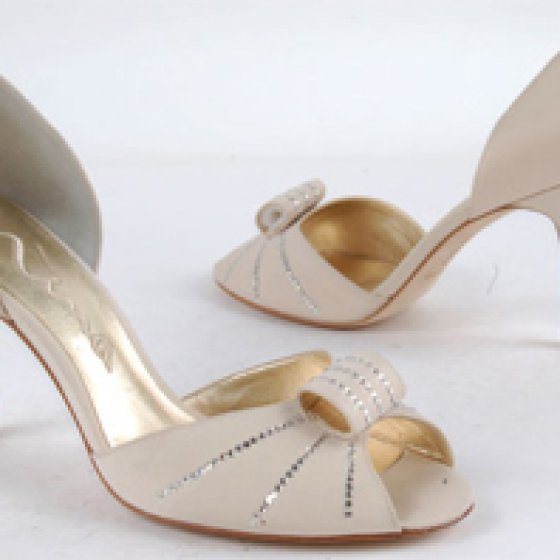 scarpe da sposa tema matrimonio crema