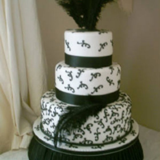 torta matrimonio tema matrimonio in nero