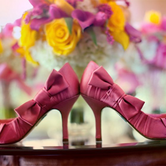 calzature sposa rosa