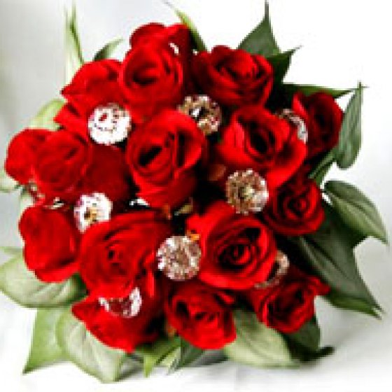bouquet tema matrimonio in rosso
