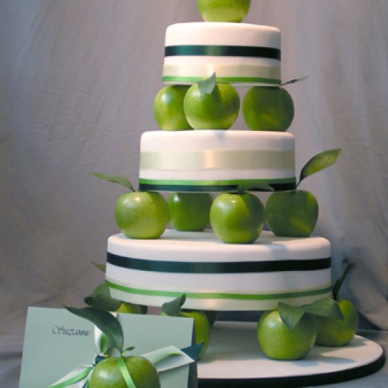 torta matrimonio frutta tema matrimonio in verde